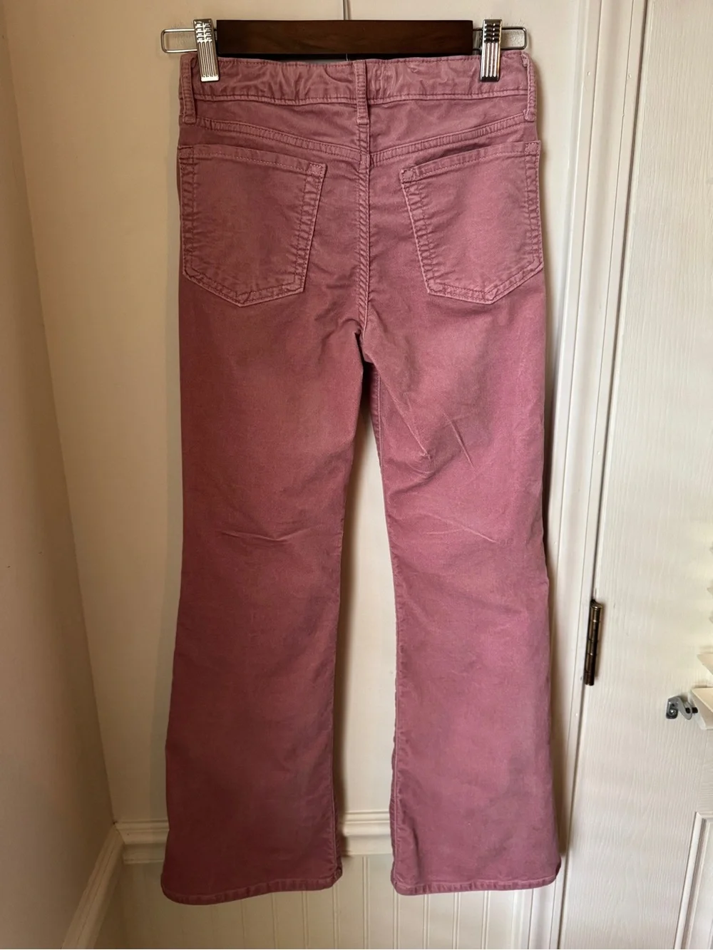 Girls GAP '70s Flare High Rise Pants in Dusty Rose Size 12 Slim